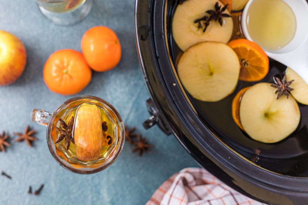 Slow Cooker Mulled, Spiced, & Spiked Apple Cider