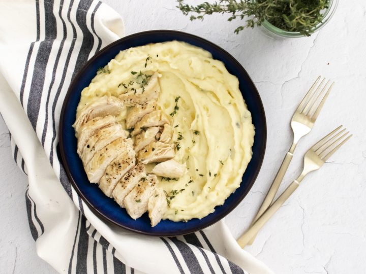 Instant Pot Chicken and Mashed Potatoes with Sage and Garlic