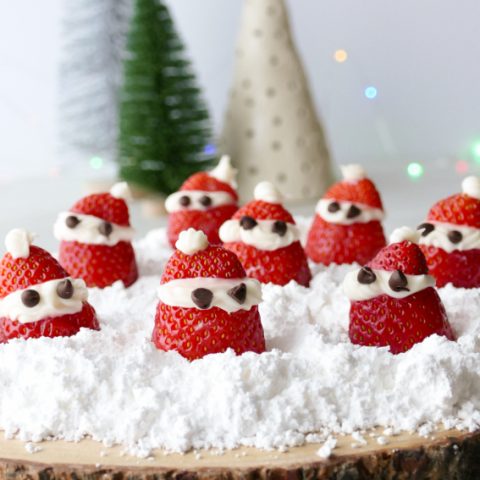 Strawberries Santas with Cream Cheese