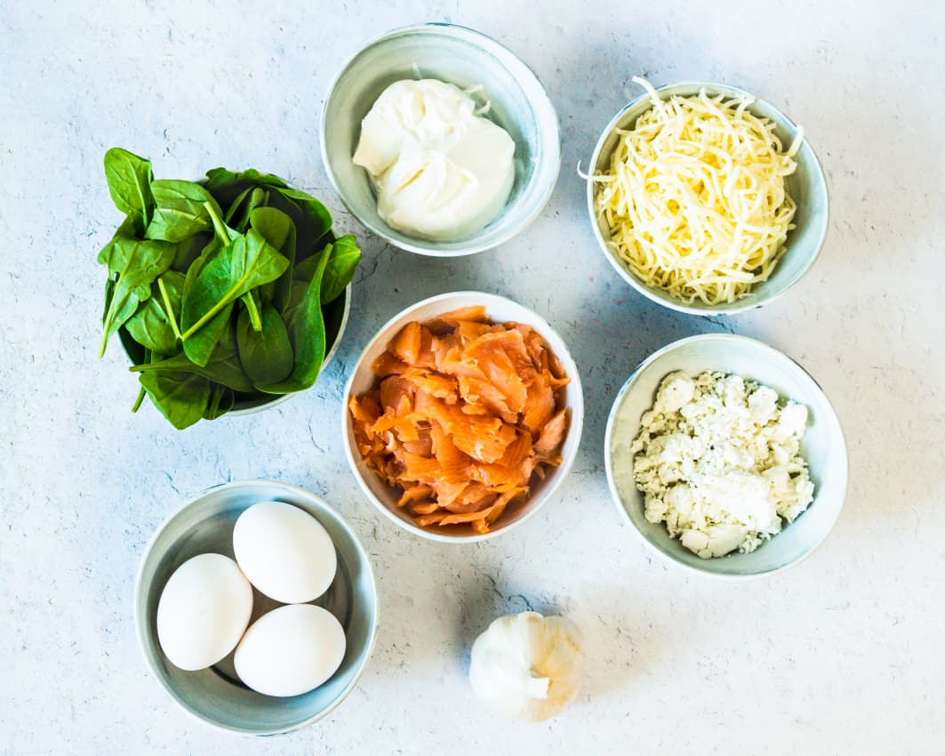 French Salmon & Spinach Quiche - Anna in the Kitchen