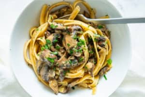 Creamy Mushroom Stroganoff With Noodles - Anna in the Kitchen