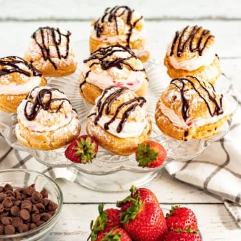 Strawberry Filled Cream Puffs