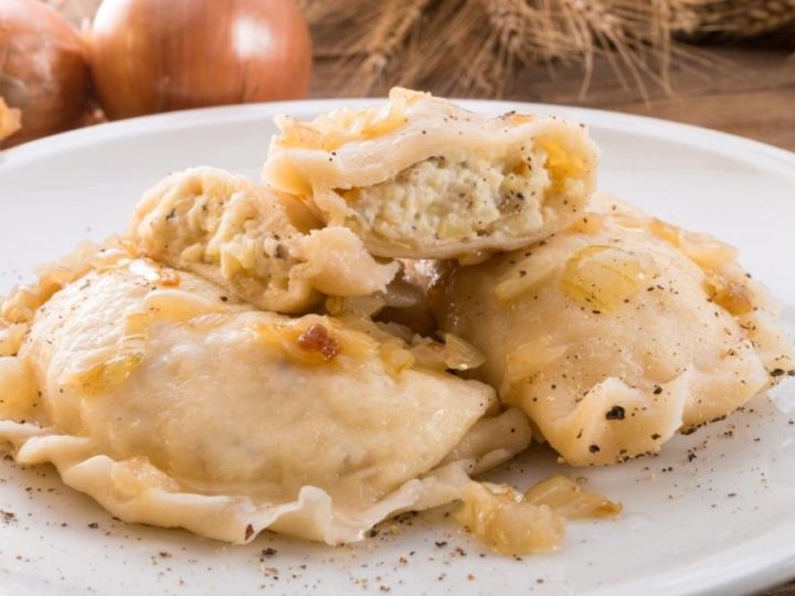 Pierogi Ruskie or Ukrainskie: Potato and Cheese Pierogi