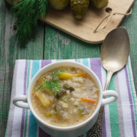 Polish Dill Pickle Soup: Zupa Ogorkowa