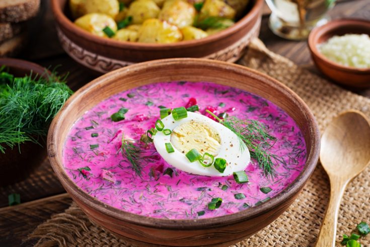 Polish Cold Beetroot Soup (Chłodnik / Botwinka)